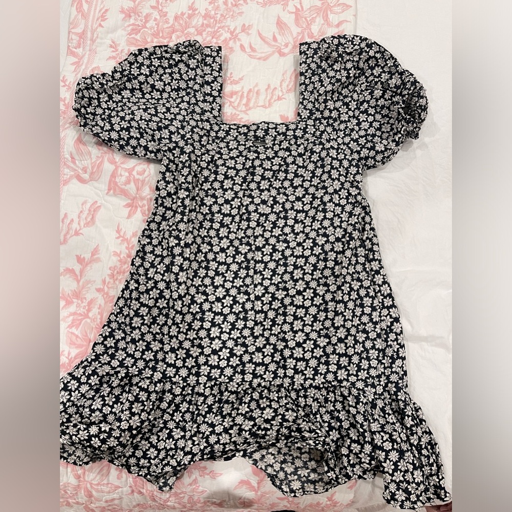 Billabong flirty mood puff sleeve cotton dress